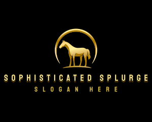 Horse Equestrian Stallion logo design