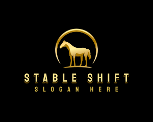 Horse Equestrian Stallion logo design