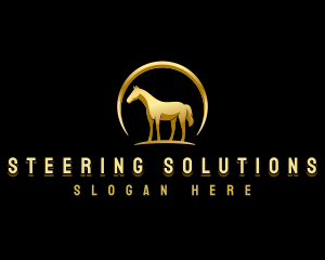 Horse Equestrian Stallion logo design