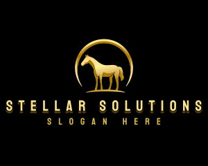 Horse Equestrian Stallion logo design