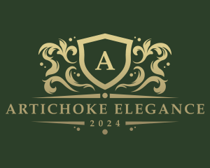 Elegant Ornate Shield logo design