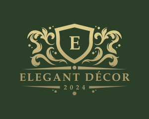 Elegant Ornate Shield logo design