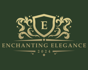 Elegant Ornate Shield logo design