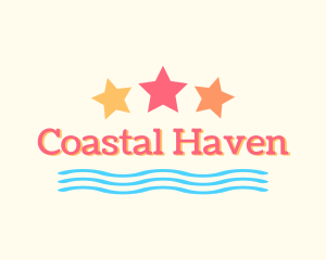 Summer Beach Coast Stars logo design