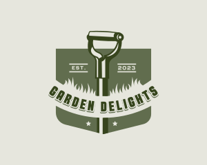 Shovel Planting Gardening logo design