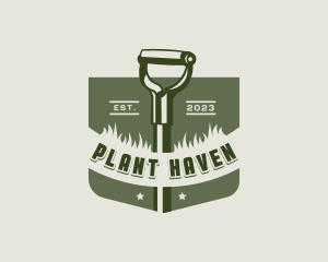 Shovel Planting Gardening logo design