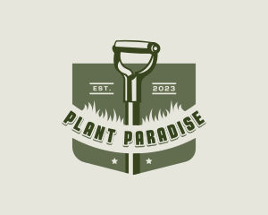 Shovel Planting Gardening logo design