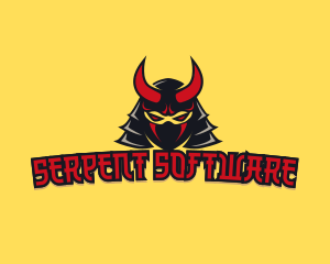  Horn Demon Samurai logo design