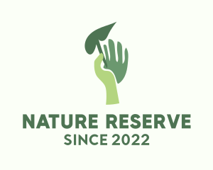 Hand Plant Nature  logo design