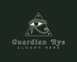 Horus Eye Hieroglyph logo design