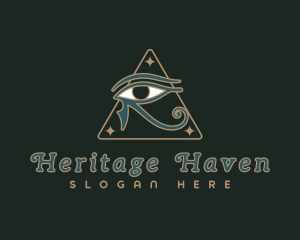 Horus Eye Hieroglyph logo design