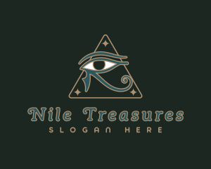 Horus Eye Hieroglyph logo design