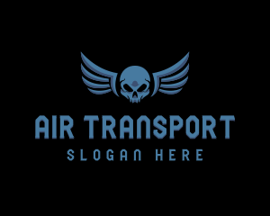 Military Skull Wings logo design