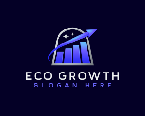 Arrow Chart Growth logo design