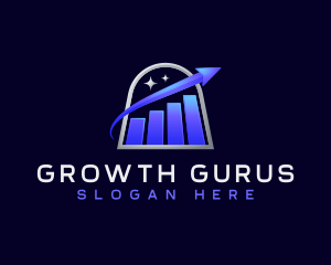 Arrow Chart Growth logo design