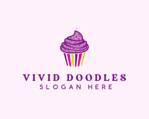 Sweet Cupcake Muffin  logo design