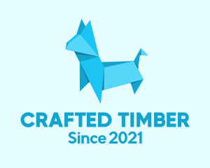 Blue Dog Origami logo design