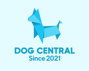 Blue Dog Origami logo design