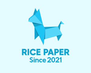 Blue Dog Origami logo design