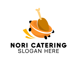 Chicken Restaurant Cart logo design