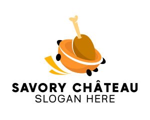 Chicken Restaurant Cart logo design