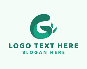 Herbal Leaf Letter G logo