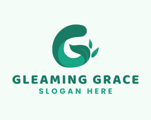 Herbal Leaf Letter G logo design