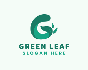 Herbal Leaf Letter G logo design