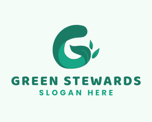 Herbal Leaf Letter G logo design