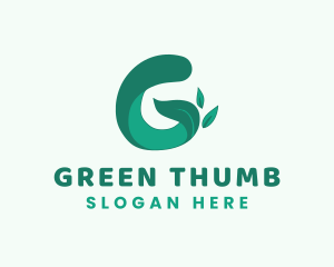 Herbal Leaf Letter G logo