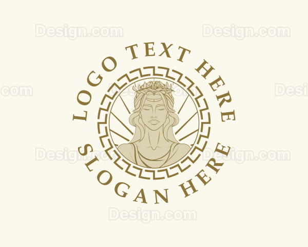 Greek Goddess Woman Beauty Logo