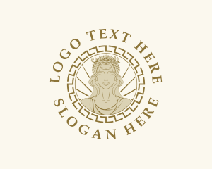 Greek Goddess Woman Beauty logo