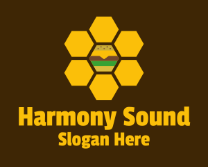 Honeycomb Burger Sandwich  Logo