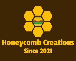 Honeycomb Burger Sandwich  logo design