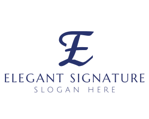 Simple Elegant Cursive logo design