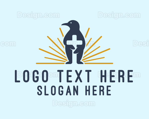 Penguin Christian Cross Logo