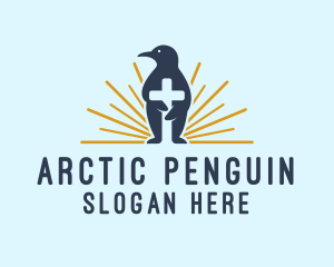 Penguin Christian Cross logo design