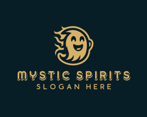 Smiling Ghost Spirit logo design