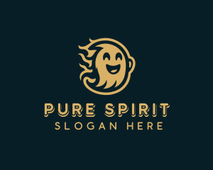 Smiling Ghost Spirit logo design