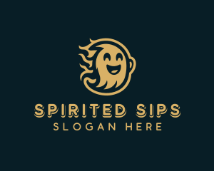 Smiling Ghost Spirit logo design