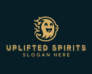 Smiling Ghost Spirit logo design