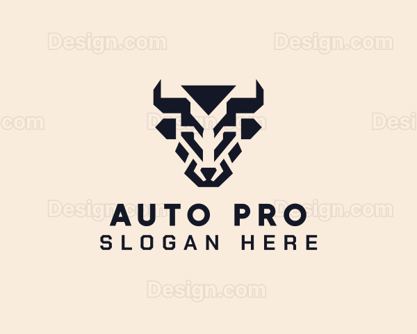 Wild Bull Animal Logo