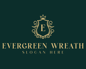 Royal Crown Wreath logo design