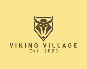 Viking Helmet Crest logo design