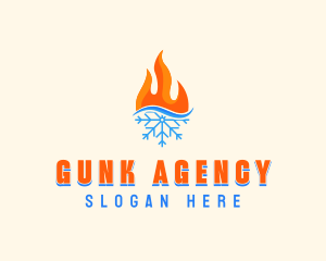 Fire Snow Thermal  logo design