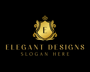 Crown Shield Boutique logo design