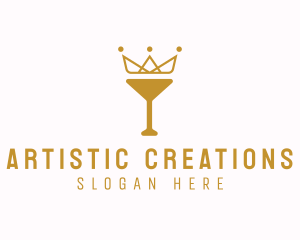 Gold Crown Chalice logo design