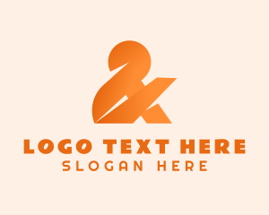 Bold - Orange Bold Ampersand logo design