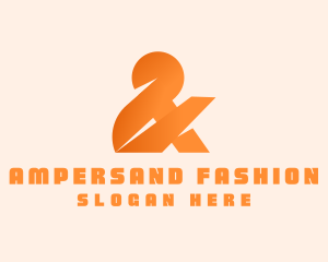 Orange Bold Ampersand logo design