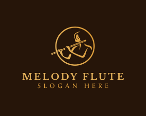 Flute Musical Instrument logo